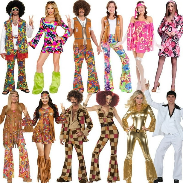Disfraces de Halloween para hombres y mujeres, disfraces de discoteca vintage, disfraces de cosplay para fiestas, disfraces de espectáculos escénicos