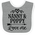 thumbnail image 3 of Inktastic Nanny and Poppy Love Me Boys or Girls Baby Bib, 3 of 4