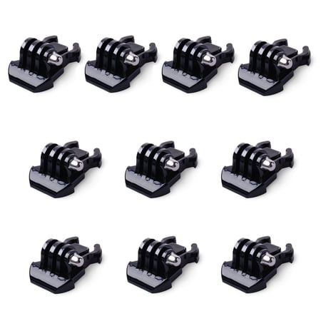 QKOO 10x Buckle Clip Basic Mount for GoPro Hero 13 12 11 10 9 8 7 6 5 4 3+ Session MAX Fusion DJI Osmo Action AKASO SJCAM Xiaomi Yi Dragon Touch DBPOWER Campark APEMAN Crosstour Action Cameras