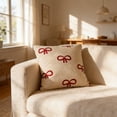 thumbnail image 3 of Housses de Coussins Décoratives Rouges 45X45 cm Polyester Canapé Salon Déco Housse de Coussin pour Chambre, 3 of 6