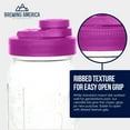 thumbnail image 3 of Brewing America Mason Jar Drinking Cup Pint and Half Drinking Lid and Azure 24oz Jar (1, Very Berry), 3 of 7