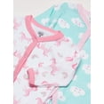 thumbnail image 3 of Luvable Friends Baby Girl Cotton Snap Sleep and Play 2pk, Unicorns, 3-6 Months, 3 of 4
