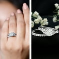 thumbnail image 3 of Rosec Jewels Certified Lab Grown Diamond Wedding Bridal Ring Set - 2 Carat Engagement Ring with Wedding Band - EF-VS Quality, 18K White Gold, US 3.00, 3 of 8