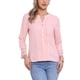 thumbnail image 1 of INSPIRAR CHIC Blusas de Encaje de Manga Larga con Media Botón Bohemio para Mujeres L Rosa Claro, 1 of 6