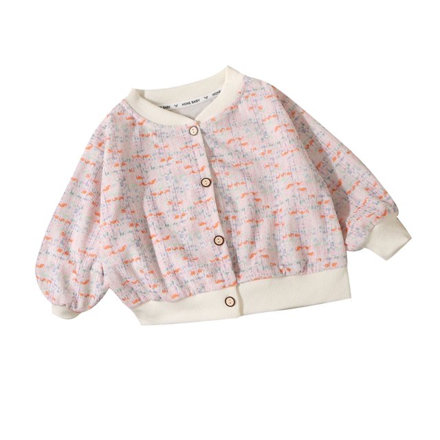 Posijego Button up Cardigan Girls Cute Long Sleeve Printed Open Front Little Girl's Spring Fall Outerwear