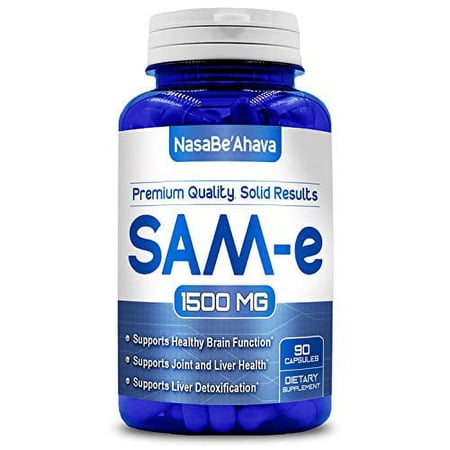 NASA BEAHAVA Pure SAM-e 1500mg (per Serving) 90Capsules (S-Adenosyl Methionine) Supports Joint Health & Brain Function - USA Made