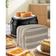thumbnail image 4 of Brown Ombre Wooden Toaster Cover 4 Slice, Large Kitchen Appliance Covers, Farmhouse Retro Khaki Wood Toaster Oven Cover with Loop, Bread Machine Cover Polyester Dust Cover Protection, 4 of 4