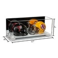 thumbnail image 2 of 2 Mini Football Helmet Display Case (not Full Size) Clear Acrylic Plexiglass with Mirror, White Risers and White Base (A019-WR), 2 of 2