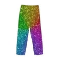 thumbnail image 5 of Goofa Colorful Glitter Printed Soft Pajama Pants for Men, Wide Leg Comfy Casual Lounge Yoga Pants-XX-Large, 5 of 9