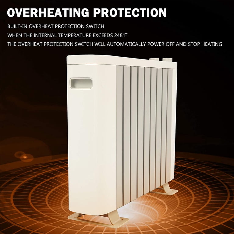 KARMAS PRODUCT Oil Filled Electric Radiator Heater 1000W Space Heaters  Adjustable Thermostat with 2 Heat Settings Overheat Protection u0026 Tip-Over  Protection for Indoor Use - Walmart.com