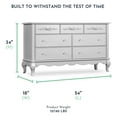 thumbnail image 4 of Evolur Aurora 7-Drawer Double Dresser, Akoya Grey Pearl, Spacious Drawers, 4 of 11