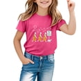 thumbnail image 2 of Gzbliryd Boys Graphic T Shirts Letter Print T Shirt Top Cute Casual Tops Summer T Shirts for Boys Girls Summer Tops for (Hot Pink,11-12 Years), 2 of 4