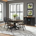 thumbnail image 2 of Carolina Crossing 5 Piece Pedestal Table Set- Black, 2 of 5