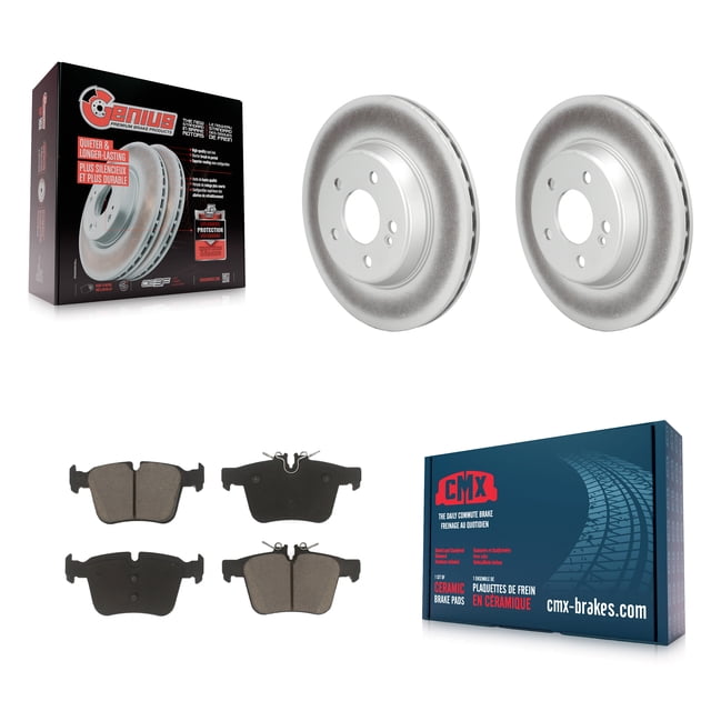 Transit Auto Rear Coated Disc Brake Rotors and Ceramic Pads Kit for Car Mercedes-Benz C300 C400 C350e KGC-102388