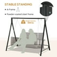 thumbnail image 3 of Outsunny Black Steel Porch Swing Stand, Weatherproof, 3 of 9