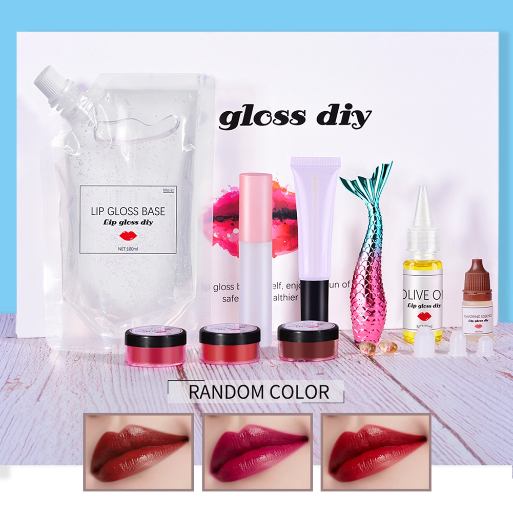 Lip Gloss Making DIY Kit Make Your Own Lip Gloss Lip Glaze Handmade Lipstick Material Lip Gloss