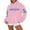 Pink, variant on Flash Deal White Fox Hoodies For Teen Girls Women's Fashion Casual Letter Printed Long Sleeved Round Neck Drawstring Hooded Sweatshirt Oversized Hoodies For Women Light Blue S-5XL Clearance