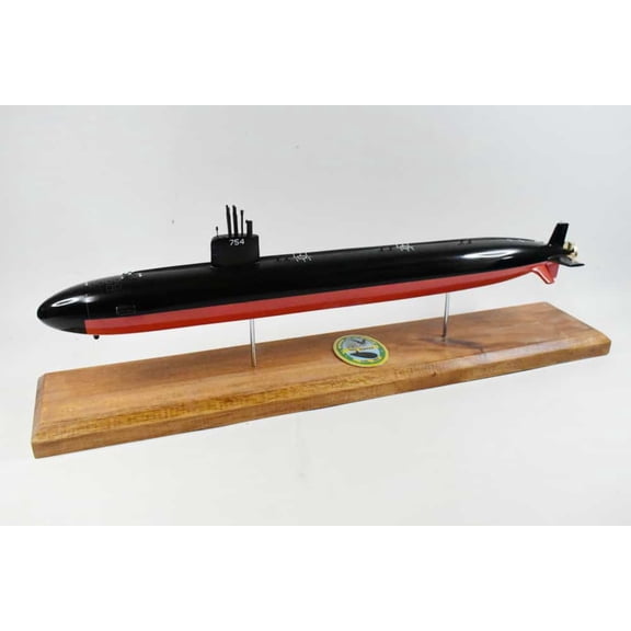 USS Topeka SSN-754 Submarine Model,Navy,Scale Model,Mahogany,20 inch,LA Class