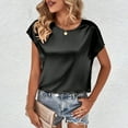thumbnail image 2 of Women's Short Sleeve Crop Top Tight Fit Basic Tee Summer Casual Going Out Shirts Comfortable Stylish Fashion, 2 of 2