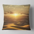 thumbnail image 2 of Designart Evening Sahara Desert with Sunlight - Landscape Printed Throw Pillow - 18x18, 2 of 5
