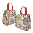 thumbnail image 2 of Pioneer Flower Floral Print Pattern Insulated Lunch Bag for Women & Adults,Large Portable Soft Cooler Lunch Bag,Thermal Food Storage Tote with Pearl Cotton,8.66L,8.75x5.75x9.5 Inch, 2 of 6
