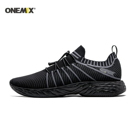 

ONEMIX Men s Running Shoes Breathable Training Sneakers Anti-Slip Waterproof Black Trekking Sports Shoes