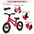 thumbnail image 4 of Patikuin 12" Toddler Balance Bike for Kids 18 Months to 6 Years Old Boys and Girls No Pedal Training Bicycle with Adjustable Seat HeightEasy Assembly and Adjustments (Red), 4 of 4