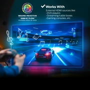 Monster Smart LED Strip Lights for TV, Multicolor LED Lights for 55-85 Inch TVs, Sound Reactive, App Control