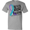 thumbnail image 3 of Inktastic Never Stop Fighting Suicide Prevention Awareness Ribbon T-Shirt, 3 of 5