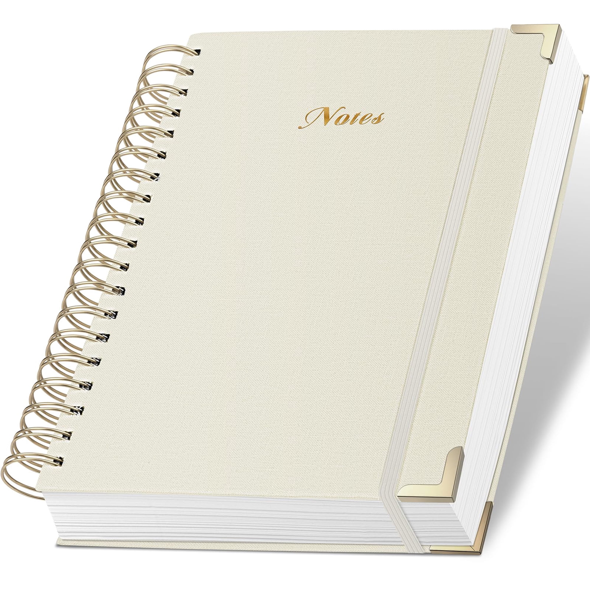 Spiral Notebook Journal, 328 Pages Linen Hardcover College Ruled Notebook, Lined Thick Journals for Women Men, B5 Thick Spiral Journal for Writing, 100GSM Paper, Cute Notebooks for Work School