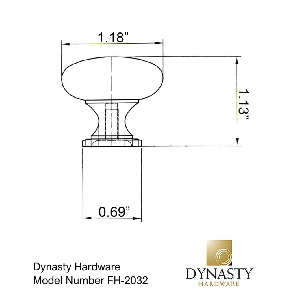 Dynasty Hardware FH-2032-SN-50PK Classic Cabinet Knob Satin Nickel, 50 Pack