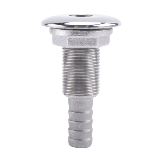 Tubo de drenaje marino de acero inoxidable 316 color plata para barco y yate 3/8