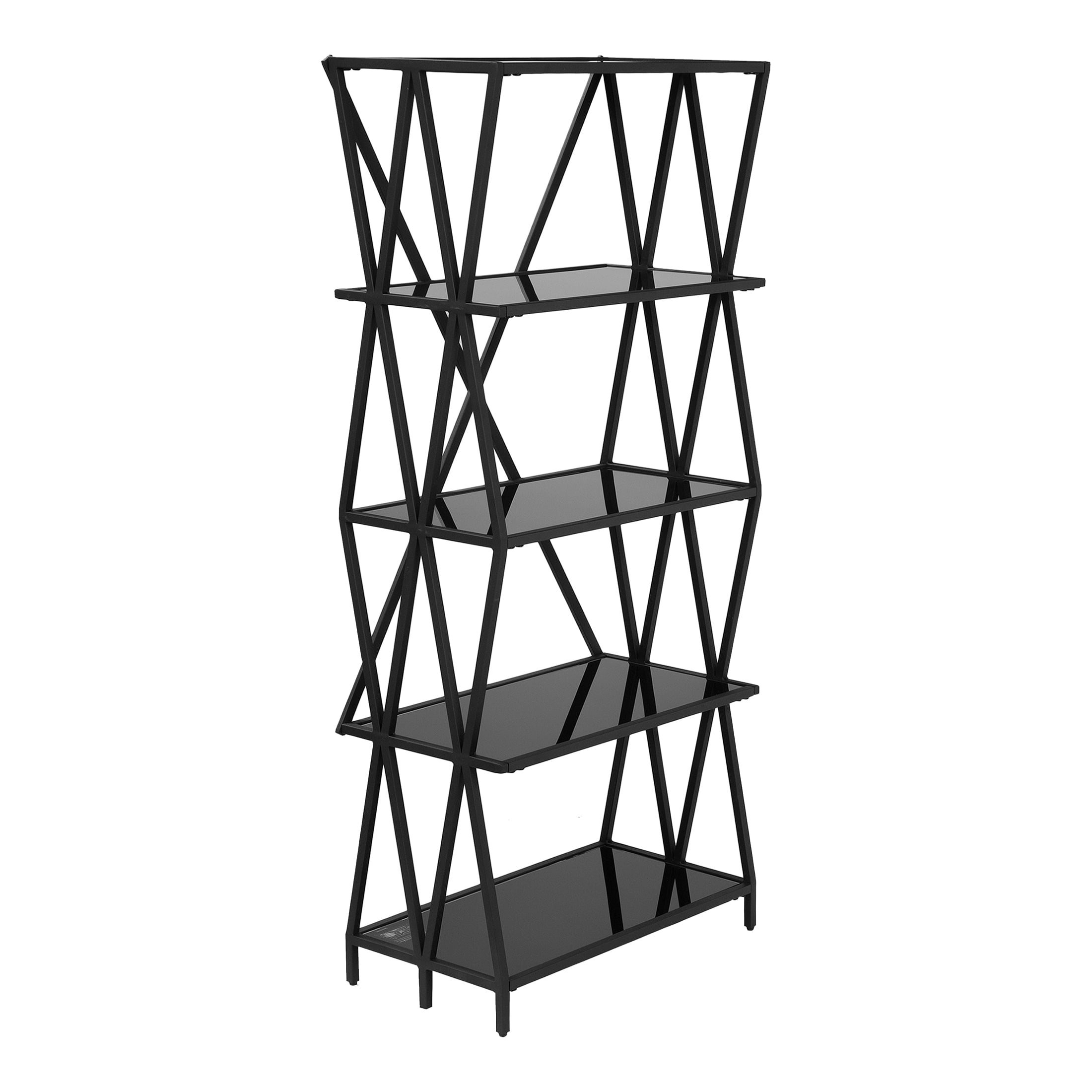 Furniture of America Valette 5-Shelf Bookcase, Black