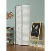 Seabrooke Louvered PVC Bifold Door fits 24w x 80h White