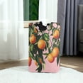 thumbnail image 6 of Yayeee Freestanding Laundry Hamper with Handle Collapsible Large Storage Basket for Clothes, Vibrant Oranges, 6 of 7