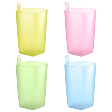 ACDANC 4Pcs Toddler Sippy Cup with Built-in Straw for Kids