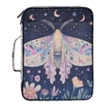 thumbnail image 2 of Haosy Accordion File Organizer Zipper Binder 500 Sheet 6-Tab Expanding File Folder Multi-Pocket 1.2 Inch 3 Ring Moth Moon Flower, 2 of 7