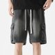 thumbnail image 4 of Pantalones cortos vaqueros holgados para hombre de Cagnkofi, estilo informal, estilo bermudas, holgados y rectos., 4 of 5