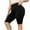 Black, variant on YYDGH Plus Size Short Leggings for Women Sport Capris Knee Length Leggings Yoga Workout Gym Mid Thigh Shorts Under Dress