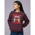 thumbnail image 2 of Sorry, This Witch Is Taken Sweatshirt Women -Image by Shutterstock, Female x-Large, 2 of 4