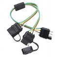 thumbnail image 4 of 2X 12V Flat 4-Way 4Pin Tow Trailer Truck Pickup Y-Splitter 17.5" Harness Adapter, 4 of 5