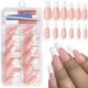 thumbnail image 1 of Bellelfin 120 piezas punta francesa blanca prensa en uñas bailarina larga uñas francesas falsas cubierta completa ataúd uñas postizas prensa en uñas pegamento acrílico artificial en uñas para mujeres, 1 of 1