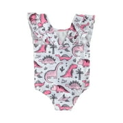 Angle View: Madjtlqy One-Piece Infant Toddler Baby Girl Ruffle Swimwear Bikini Bathing Suit