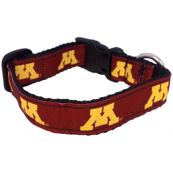 Minnesota Brand New Pet Dog Collar(X-Small), Official Gophers Logo/Golden Color