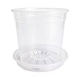 thumbnail image 2 of KGJQ Clear Plastic Orchid Pot with Saucer, Plant Pot with Drainage Holes, Ventilated Flower Pot for Rose, Phalaenopsis, Seedings, 2 of 8