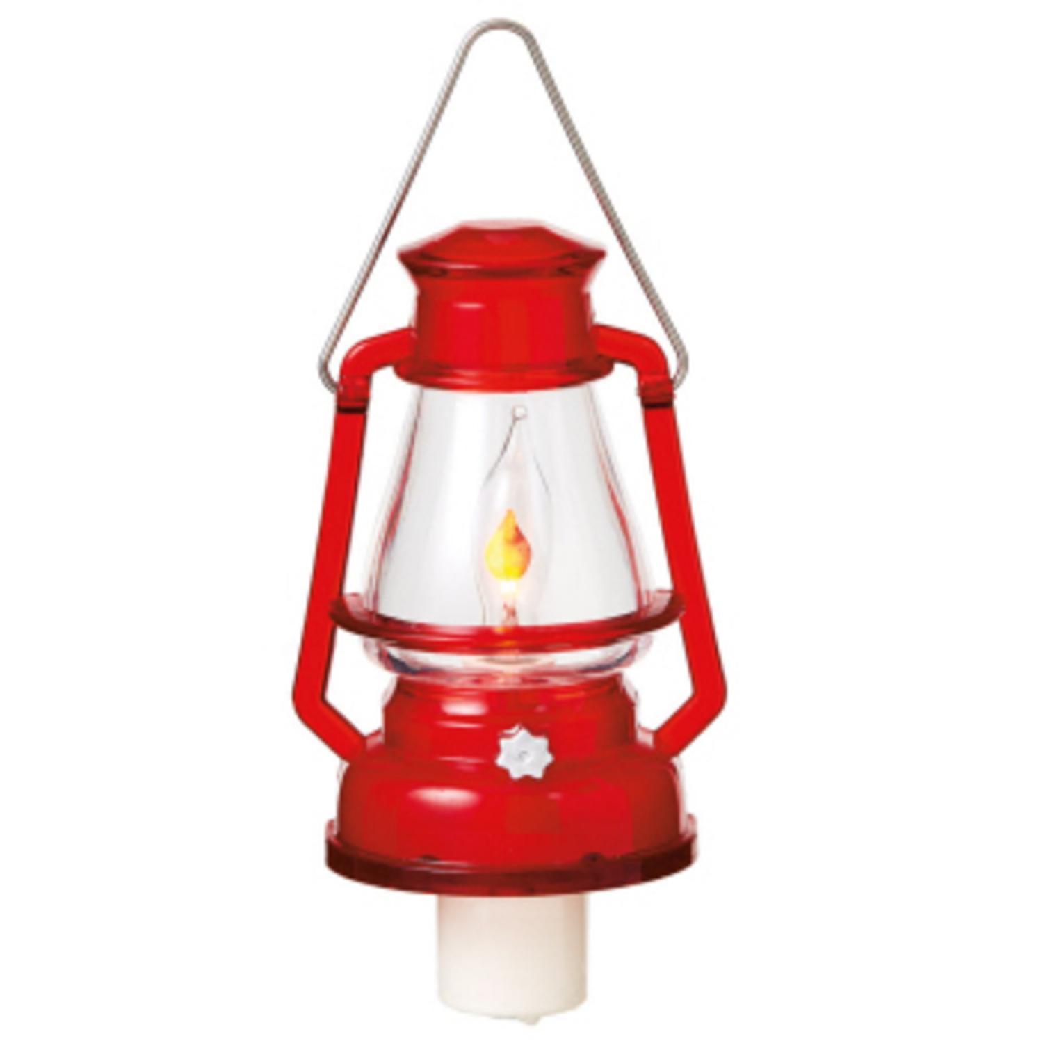 6.5" Transparent Red Oil Lamp Lantern Flickering Night Light Walmart