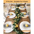 thumbnail image 4 of 15 Inch Round Placemats Set of 6, Fall Non Slip Heat Insulation PP Table Mats, Orange Pumpkin Thanksgiving Autumn Stripe Leaf Washable Place Mats for Kitchen Dining Party Table Decor, 4 of 7