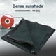 thumbnail image 4 of Vela de sombra solar exterior 95% bloque UV - Toldo rectangular para patio, piscina, jardín - Tela verde HDPE - 4 tamaños (1x4m, 1x5m, 1x6m, 1x8m), 4 of 9
