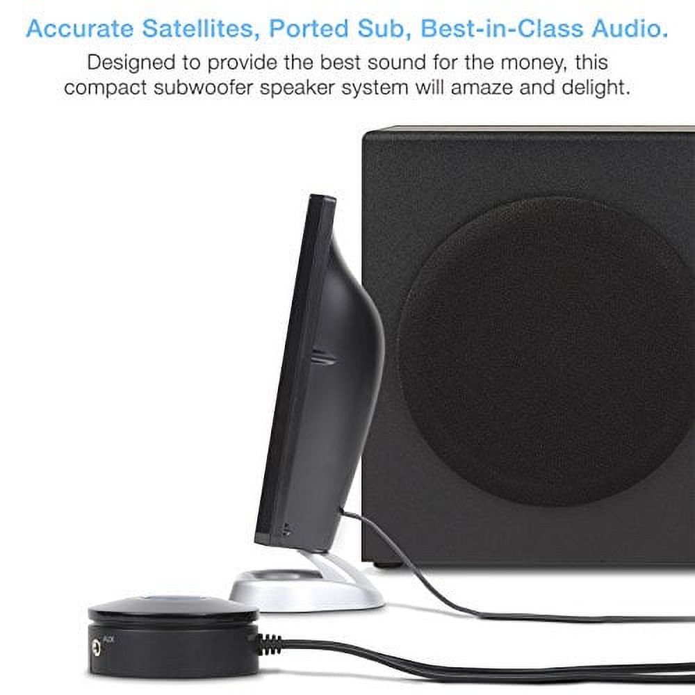 Cyber Acoustics 2.1 Subwoofer Speaker System with 18W of Power - Great for Music, Movies, Gaming, and Multimedia Computer Laptops (CA-3090) - image 5 of 7