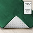 thumbnail image 5 of 3 Piece Bathroom Rugs Bath Mat Set, Velvet Memory Foam Bath Mats, Non-Slip PVC Backing Washable Bath Rugs, Quick Dry, Includes Large, Small, Contour Mats, Green, 5 of 6